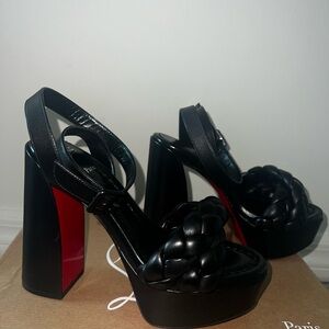 Christian Louboutin Movida Brip 130mm Nappa Black - NEVER WORN